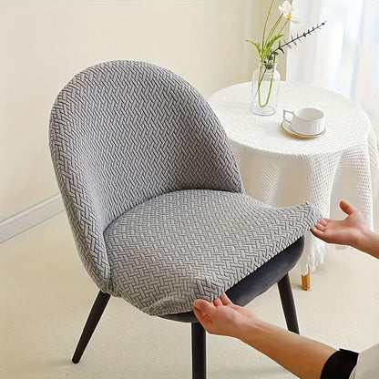 Stretch Dining Chair Slipcovers - Removable Washable Seat Protectors for Kitchen & Dining Room Furniture, Fitted Elastic Chair Covers for