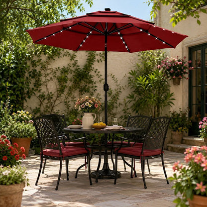 SUNSETCANOPY – Rotatable Patio Umbrella for Elegant Outdoor Shade
