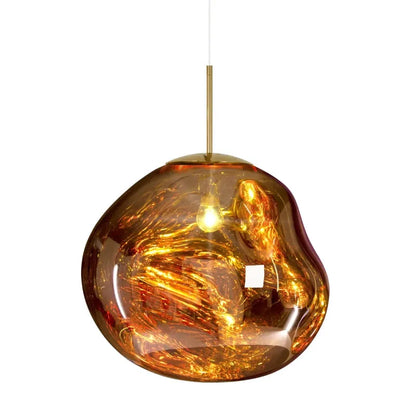 Molten Acrylic Hanging Light Fixture 15 in Warm Glow E27 Socket for Dining Room Kitchen Island Above Table Modern Sculptural Ceiling Lamp Or