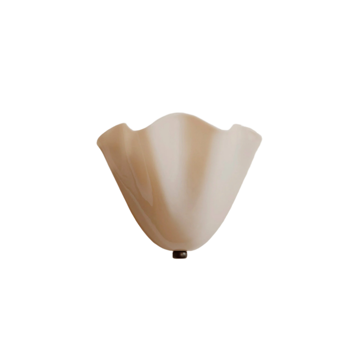 Shell-Inspired Glass Sconce 11 Inch Wide Vintage Iron Bedside Fixture Warm Ambient Hallway Lighting E14 Base Brown Green Beige Tinted Shade