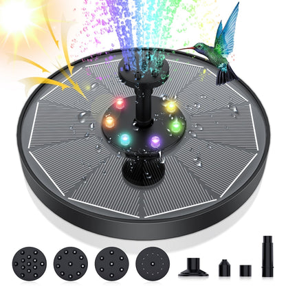 Elegant Solar Fountain | Solar-Powered Water Fountain with Adjustable Spray | Eco-Friendly Design for Outdoor Serenity