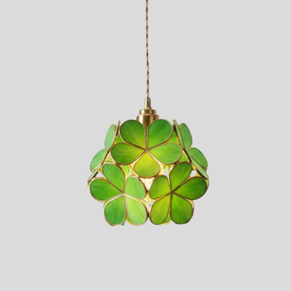 Stained Glass Pendant Light – Handcrafted Vintage Ceiling Fixture with Adjustable Chain for Dining Room, Kitchen, Restaurant | E26 Base
