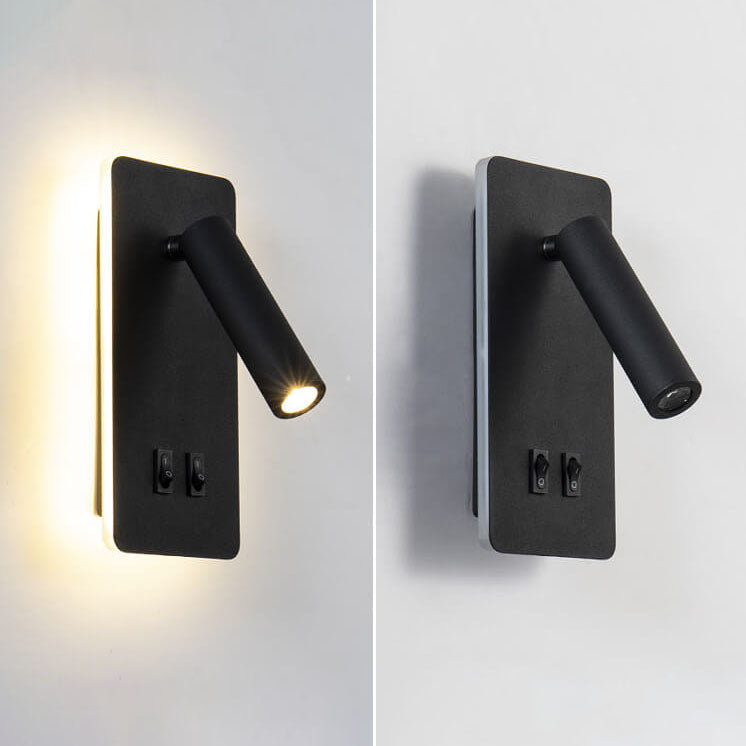 LED Wall Sconce Iron 7.5 inch Hardwired 15W Bedroom Hallway Living Room Modern Indoor Fixture White Black 110-120V Ambient Light