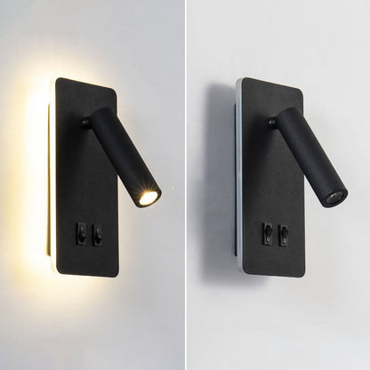 LED Wall Sconce Iron 7.5 inch Hardwired 15W Bedroom Hallway Living Room Modern Indoor Fixture White Black 110-120V Ambient Light
