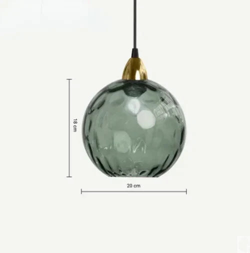 Glass Globe Pendant Light Fixture Modern Hanging Ceiling Lamp for Dining Room Kitchen Island Bedroom Living Room Decorative Suspended