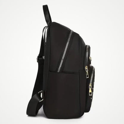 Multi-Compartment Quilted Backpack with Adjustable Straps & Top Handle for School, Work & Travel