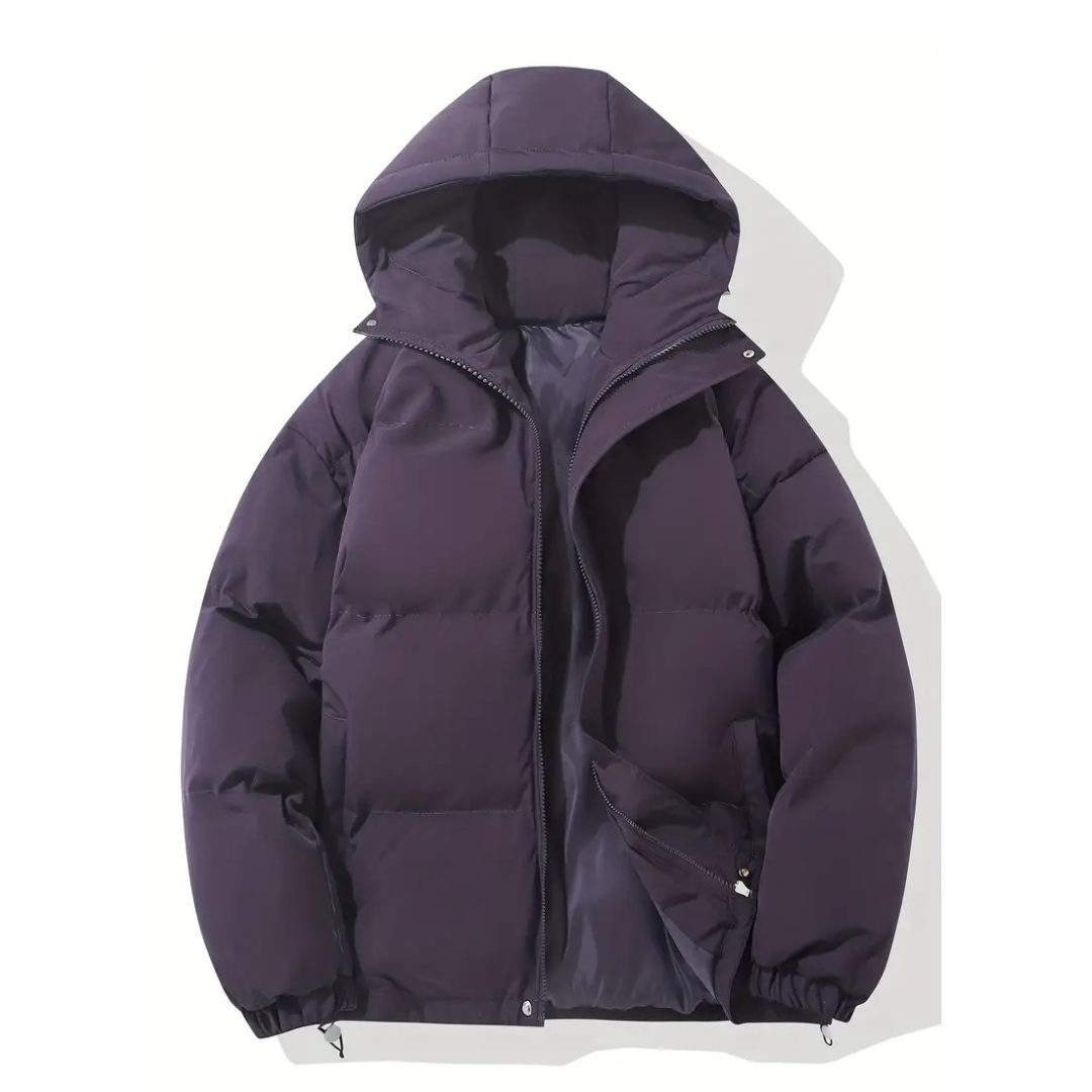 Hooded Puffer Jacket for Women – Water-Resistant Quilted Winter Coat with Side Pockets for Everyday Wear, Travel & Outdoor Activities