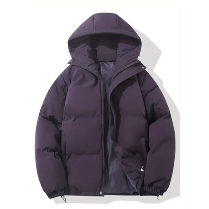 Hooded Puffer Jacket for Women – Water-Resistant Quilted Winter Coat with Side Pockets for Everyday Wear, Travel & Outdoor Activities