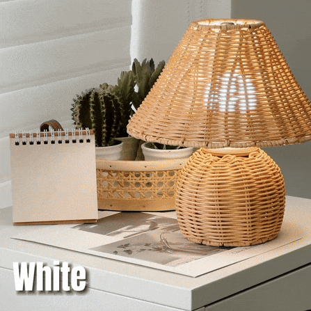 NoyaGlow – Rattan Weave Table Lamp Natural Home Decor