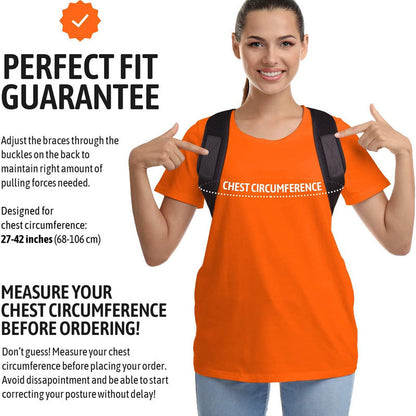 Posture Support Brace for Upper Back and Shoulders – Adjustable Alignment Trainer for Men and Women