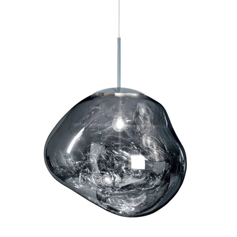 Organic Acrylic Pendant Light with Flowing Form for Dining Room & Bedroom – E27 LED Hardwire Ceiling Fixture