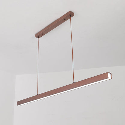 Sleek Overhead LED Bar Light Metal Frame Acrylic Diffuser Adjustable Height Dining Room Kitchen Island