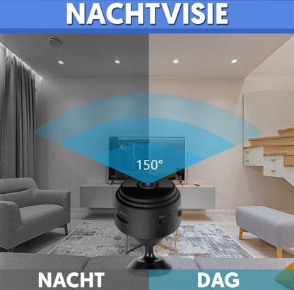 Compact Wireless Security Camera – 1080P HD, 150° View, Night Vision & App Control – Mini Home Monitor