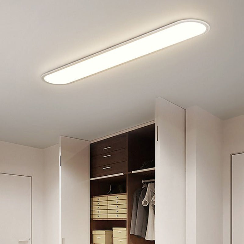 Oval LED Flush Mount Ceiling Light Fixture Modern Minimalist Metal & Acrylic Dimmable 16-31 Inch for Bedroom Living Room Dining Room
