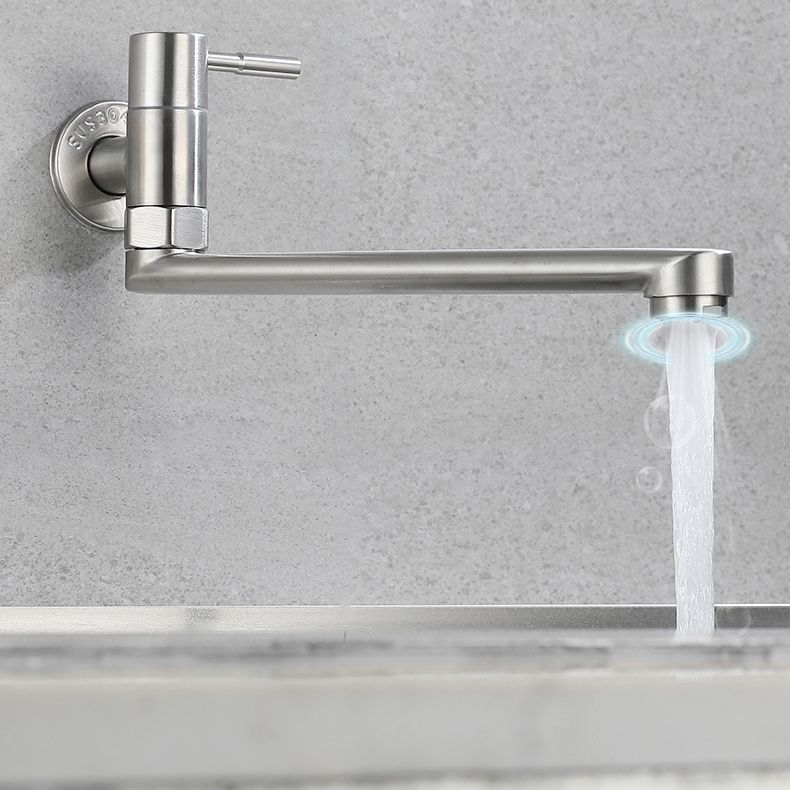Modern Kitchen Faucet | Stainless Steel Pot Filler with Swivel Spout | Wall Mounted Design for Easy Access
