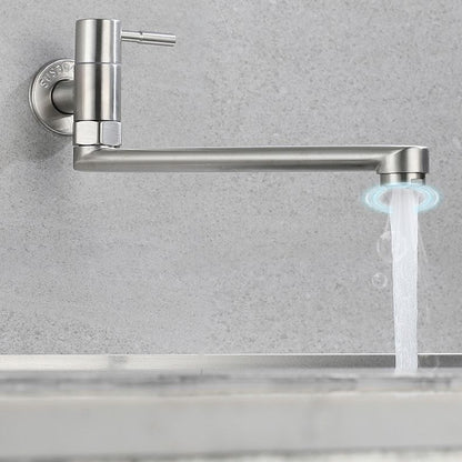 Modern Kitchen Faucet | Stainless Steel Pot Filler with Swivel Spout | Wall Mounted Design for Easy Access