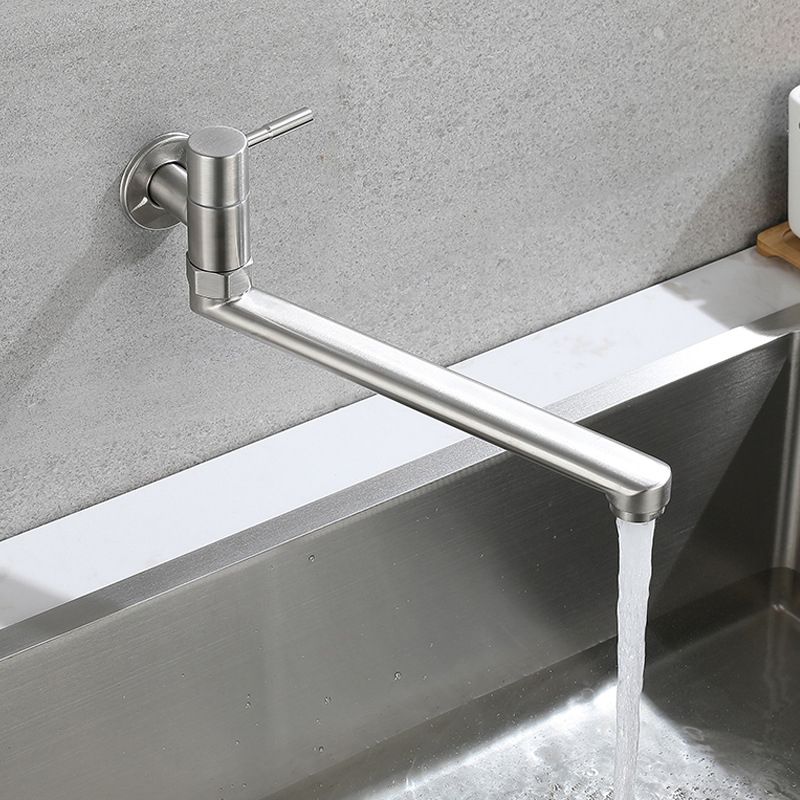 Modern Kitchen Faucet | Stainless Steel Pot Filler with Swivel Spout | Wall Mounted Design for Easy Access