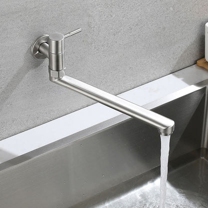 Modern Kitchen Faucet | Stainless Steel Pot Filler with Swivel Spout | Wall Mounted Design for Easy Access