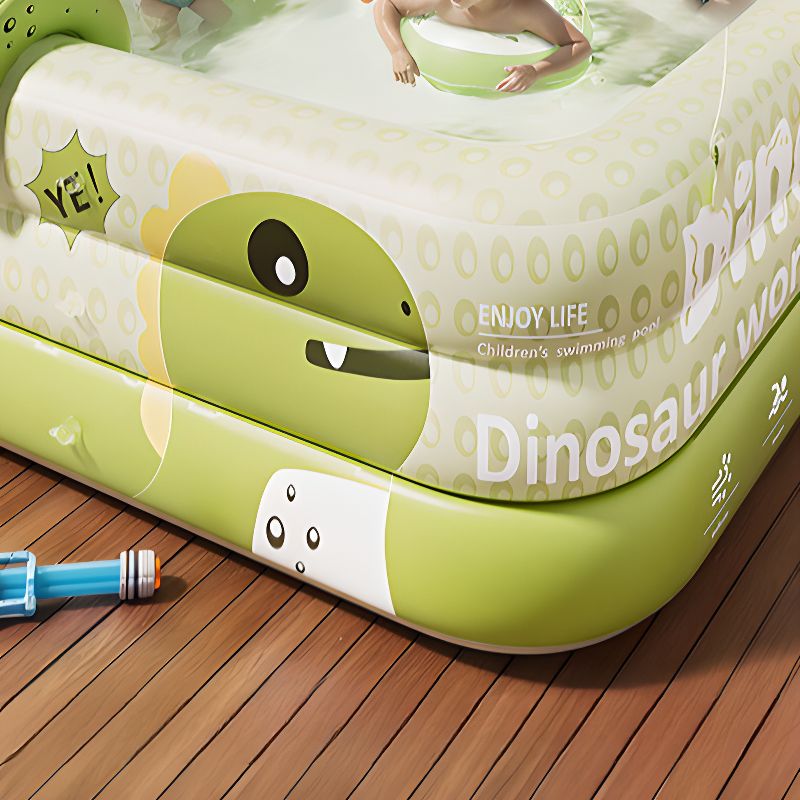 Inflatable Dinosaur Kids Pool 59 or 83 Inch – Outdoor Backyard Splash Pad for Toddlers Children Summer Water Play Patio Deck