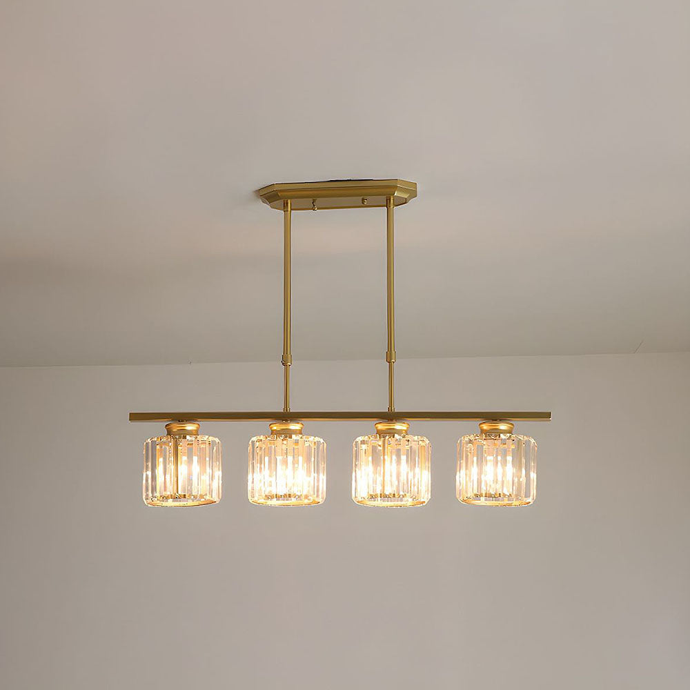 Multi-Light Overhead Fixture with Clear Glass Globes for Dining Tables & Islands – Adjustable Drop, Black Metal Frame, E27 Socket – Contempo