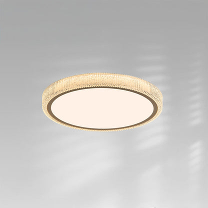 Round Flush Mount LED Ceiling Light 22W Low Profile Modern Fixture for Bedrooms Living Rooms Hallways Warm White 2700K 1200 Lumens Metal Acr