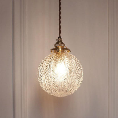 Glass Drop Ceiling Light 6-Inch Shade Adjustable 79-Inch Cord for Kitchen Island Dining Room Bar Counter Modern Minimalist Hanging Fixture