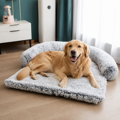 Ortekor Plush Neck Pillow Pet Sofa Bed (Removable Cover)