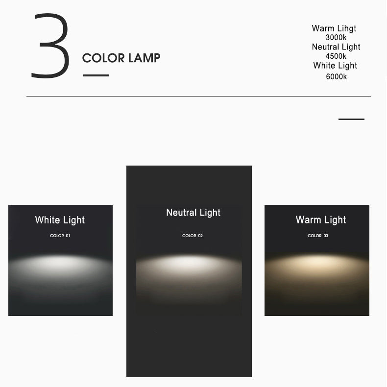 Recessed LED Overhead Fixture 10-22 Inch Diameter 18-48W Three-Color Temperature Control Iron Acrylic Contemporary Low-Profile Hardwired Ins