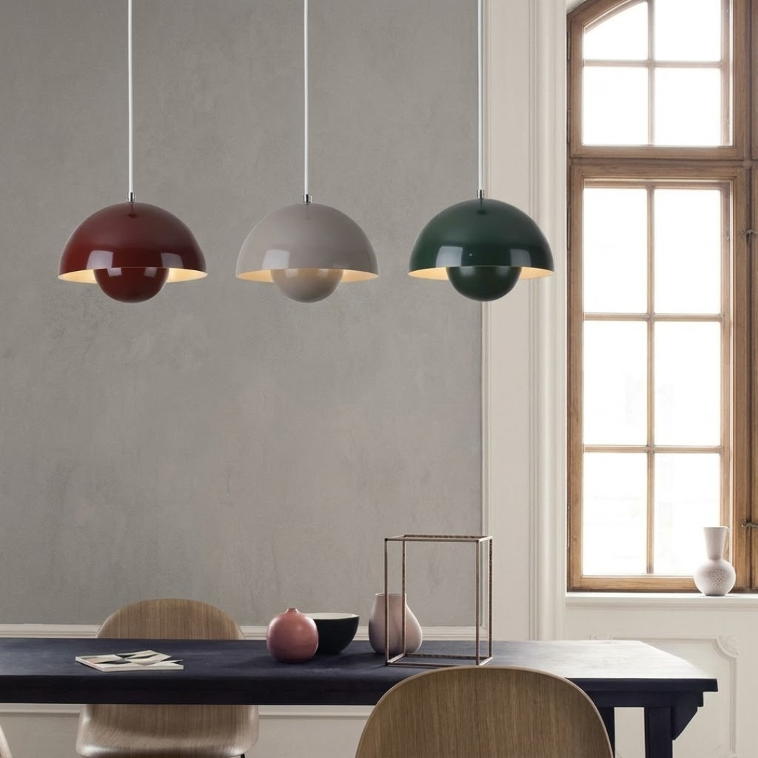 Hanging Planter Light Fixture with Built-In Pot for Indoor Plants & Modern Scandinavian Farmhouse Decor