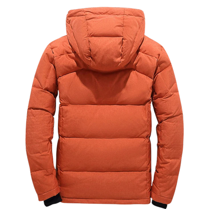 Insulated Winter Parka Jacket with Detachable Hood for Men – Windproof Cold Weather Coat for Outdoor Hiking Camping & Everyday Commuting