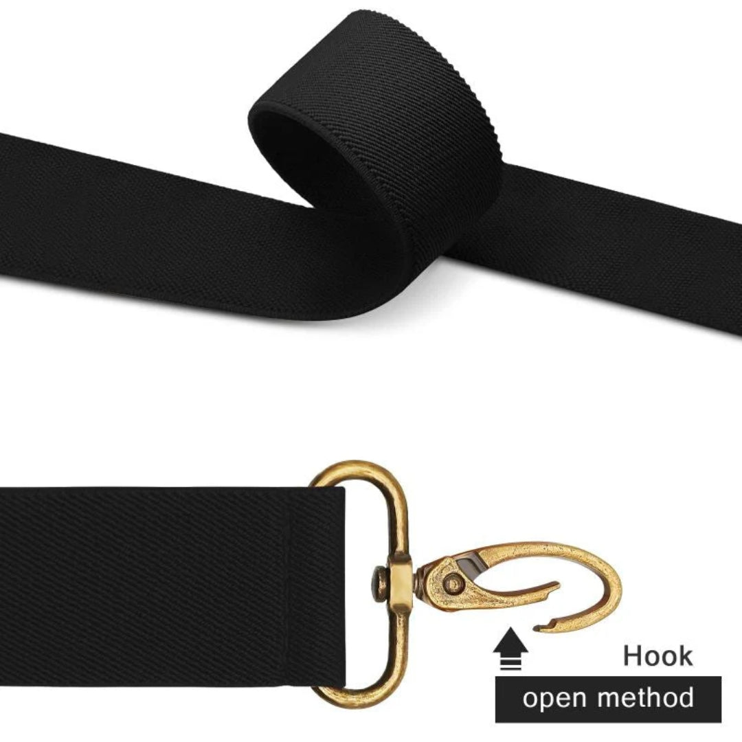 Adjustable X-Back Suspenders with Metal Clips for Men – Elastic Dress Braces for Formal & Casual Wear