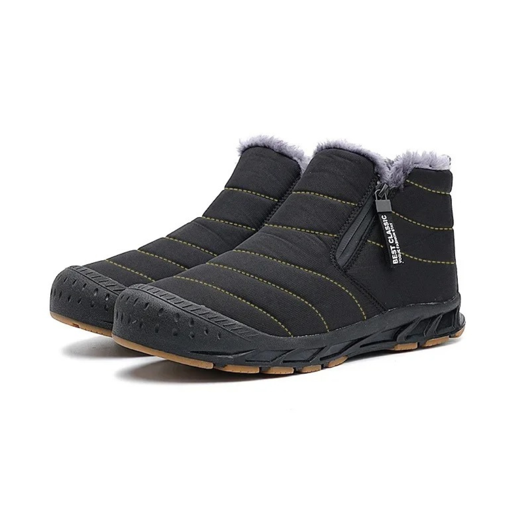 Men's & Women's Insulated Waterproof Winter Boots with Side Zipper for Snow & Ice | Fleece-Lined Slip-Resistant Shoes for Hiking, Walking