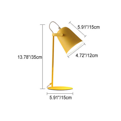 Modern Metal Desk Lamp 14 Inches with E26 Socket for Bedroom Nightstand Office Table Reading Light Plug-In Accent Lighting Contemporary Home