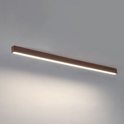 Hardwired Linear LED Ceiling Light with Natural Aluminum Frame & Acrylic Diffuser for Living Room, Bedroom & Entryway