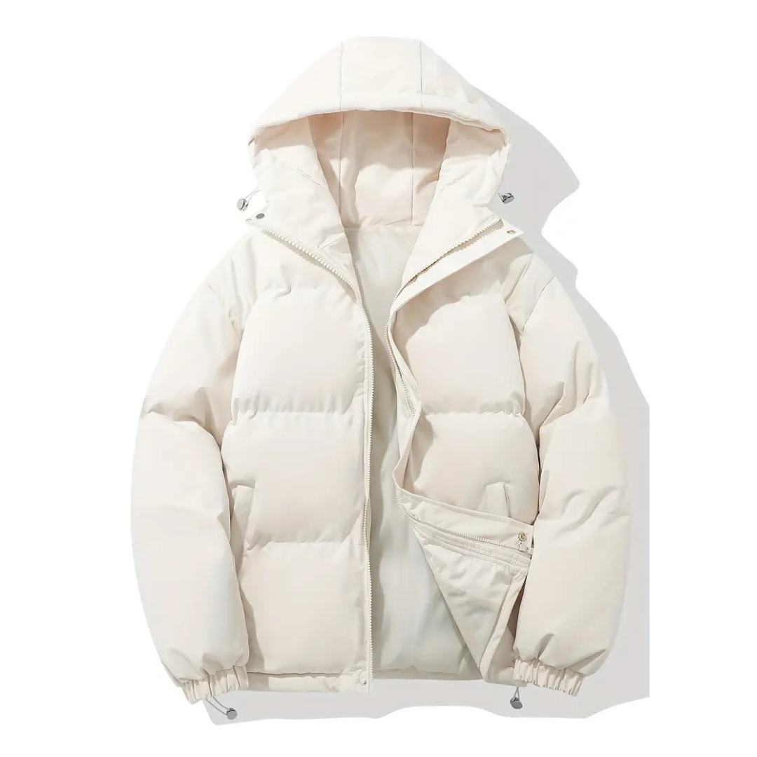 Hooded Puffer Jacket for Women – Water-Resistant Quilted Winter Coat with Side Pockets for Everyday Wear, Travel & Outdoor Activities