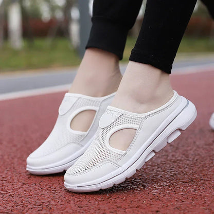 Breathable Mesh Slip-On Slippers with Cushioned Footbed for Men – Open-Back Design for Indoor & Outdoor Wear