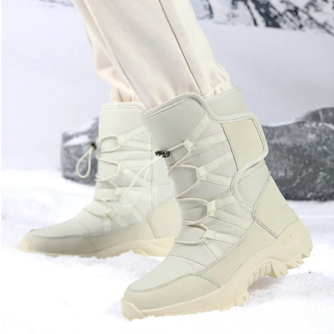 Waterproof Insulated Winter Boots for Men & Women – Slip-On Snow Boots with Plush Lining & Non-Slip Rubber Sole for Cold Weather Hiking &