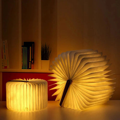 Lumi Foldable Desk Lamp - Book design, Rechargeable, Cordless Design with 3 Light Modes