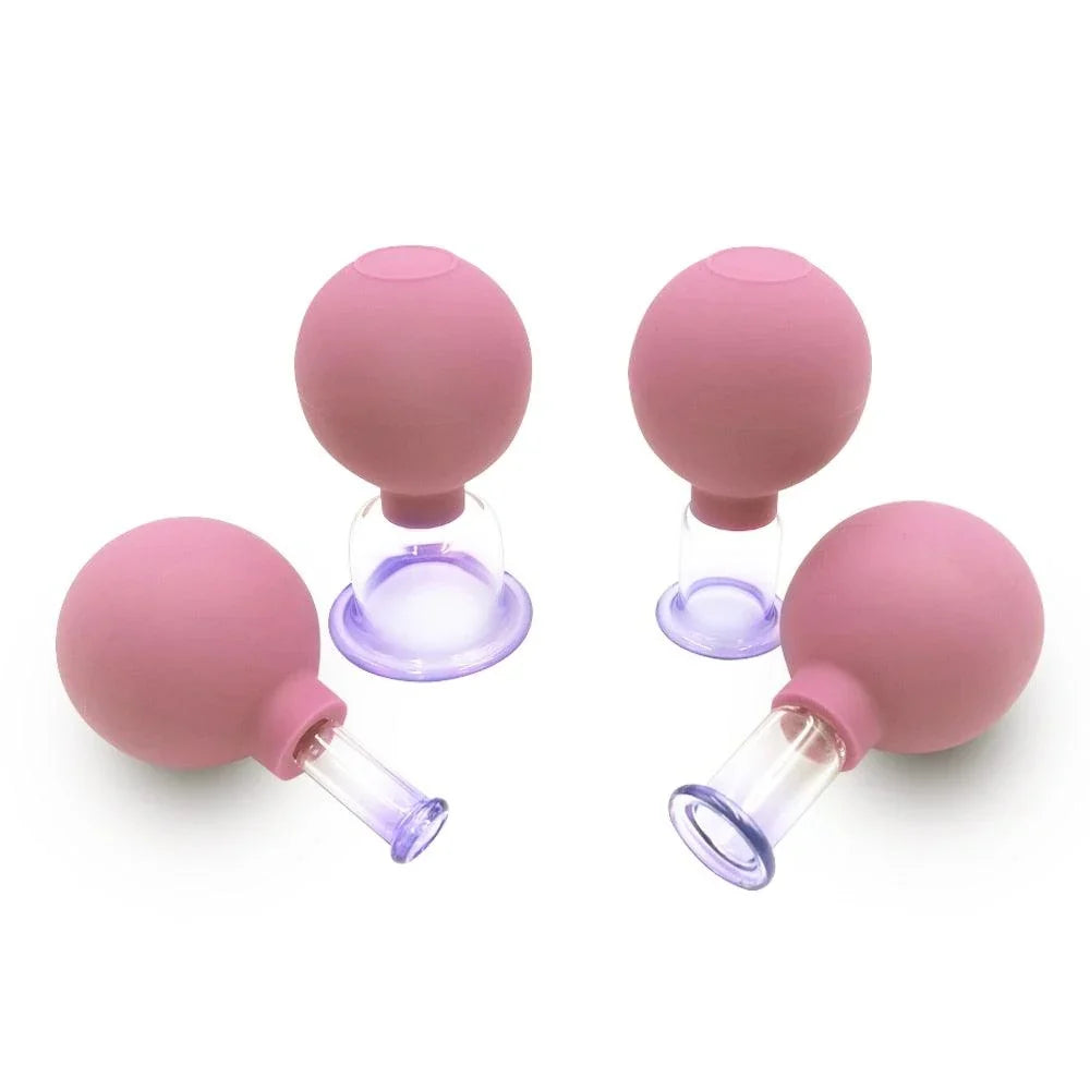 Cupping Set Glass Cups Removable Bulbs Set of 4