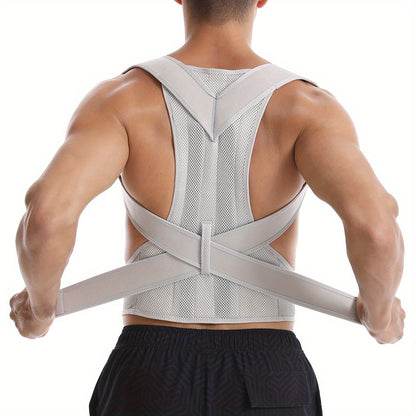 Adjustable Posture Corrector Brace for Back Support – Breathable Neoprene Upper Back Straightener for Men & Women