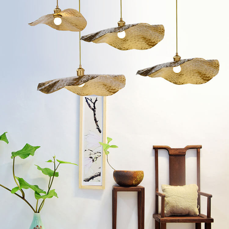 Hanging Ceiling Fixture with Adjustable Cord Gold Bronze Metal Shade E26 Socket for Dining Room Kitchen Island Bar Café