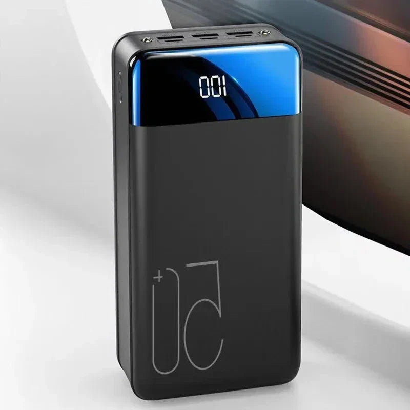 50000mAh Portable Charger with LED Display Multi-Device Fast Charging External Battery Pack for Smartphones Tablets Travel Backup Power USB