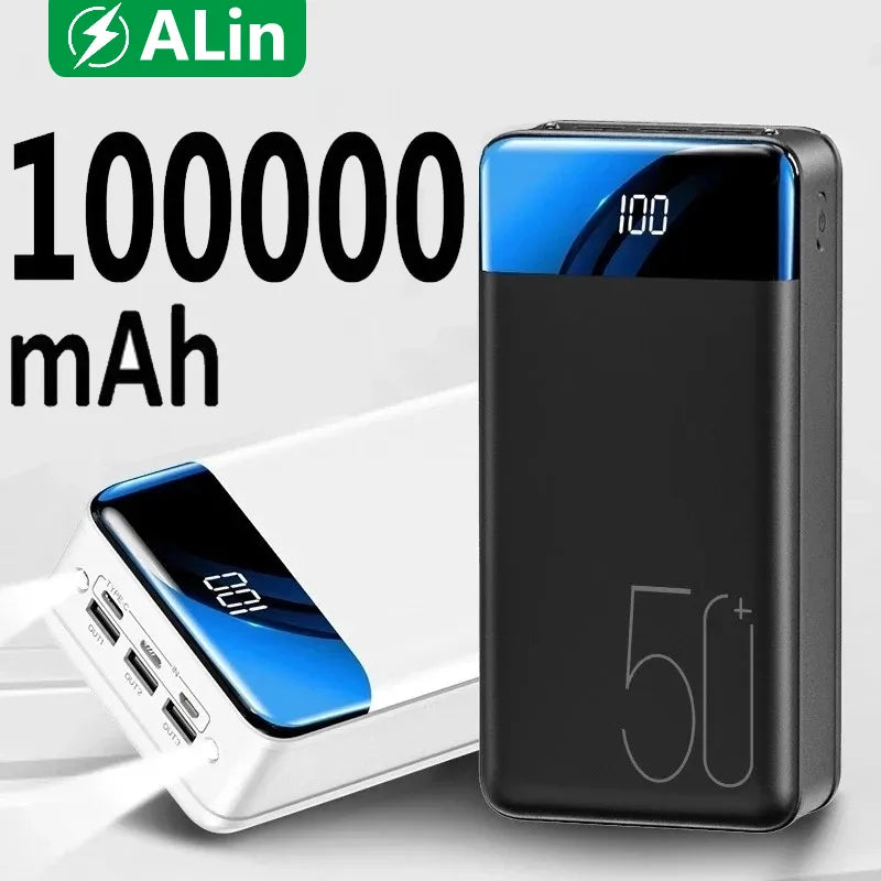 50,000 mAh Portable Charger for Laptop, Tablet & Phone – Fast Charging External Battery Pack with USB-C & USB-A Ports