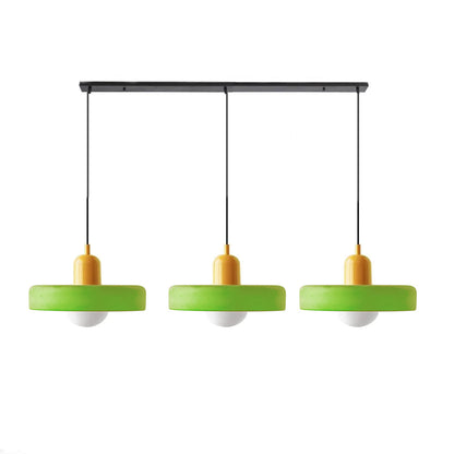 Glass Pendant Lamp 12 Inch Adjustable Height Ceiling Fixture for Bedrooms Nightstands Modern Minimalist Nordic Hanging Light E27 Socket for
