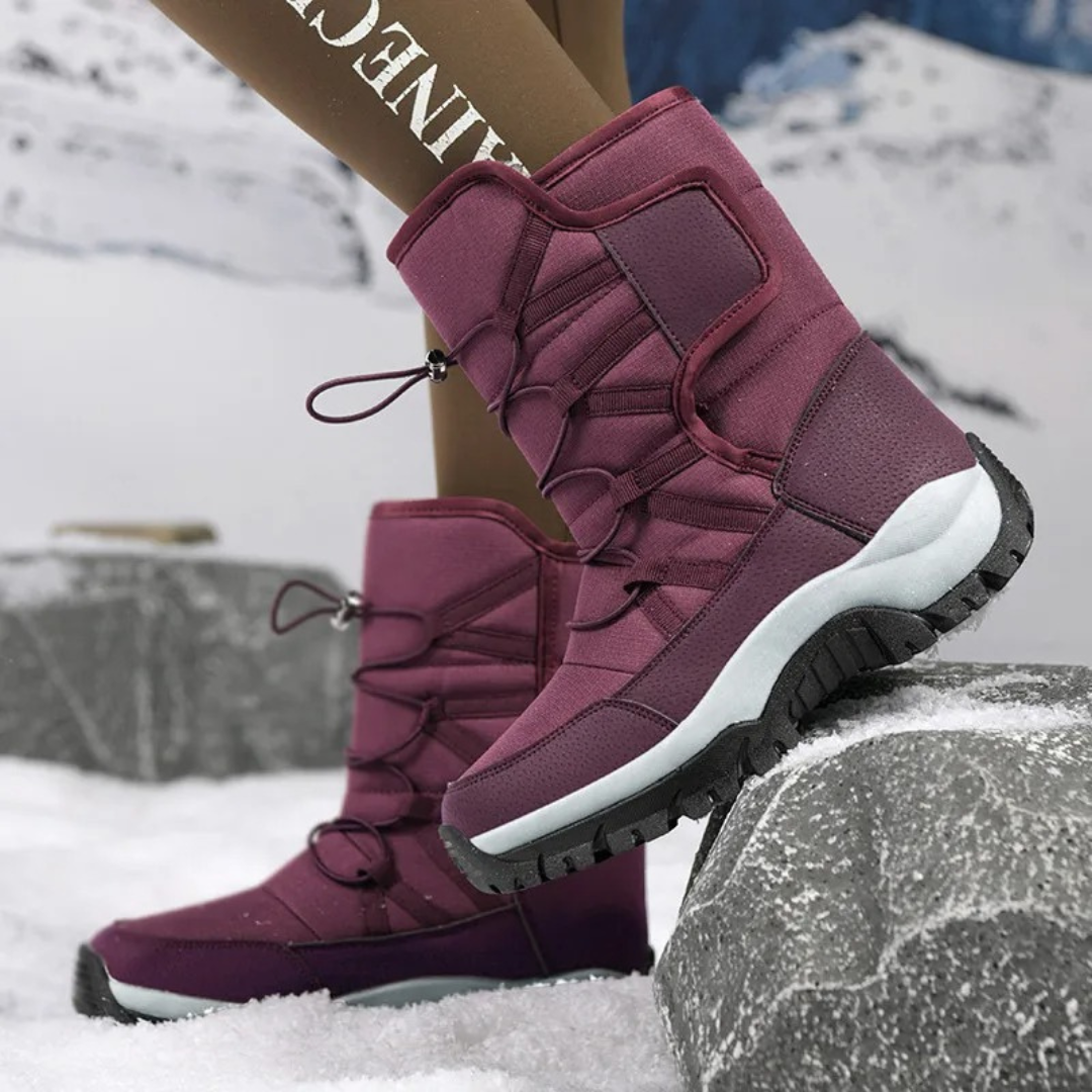 Waterproof Insulated Winter Boots for Men & Women – Slip-On Snow Boots with Plush Lining & Non-Slip Rubber Sole for Cold Weather Hiking &