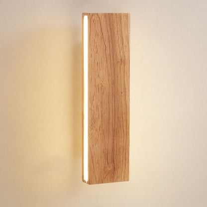 LED Sconce Light 12 Inch Wooden Acrylic Fixture Hallway Bedroom Living Room Hardwired Modern Minimal Décor Ambient Glow 12W 1200 Lumen Inter