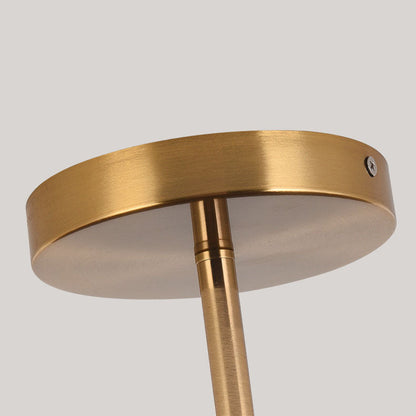 Round Iron Ceiling Light with Wood Grain Finish - Integrated LED Semi-Flush for Bedroom, Living Room & Hallway