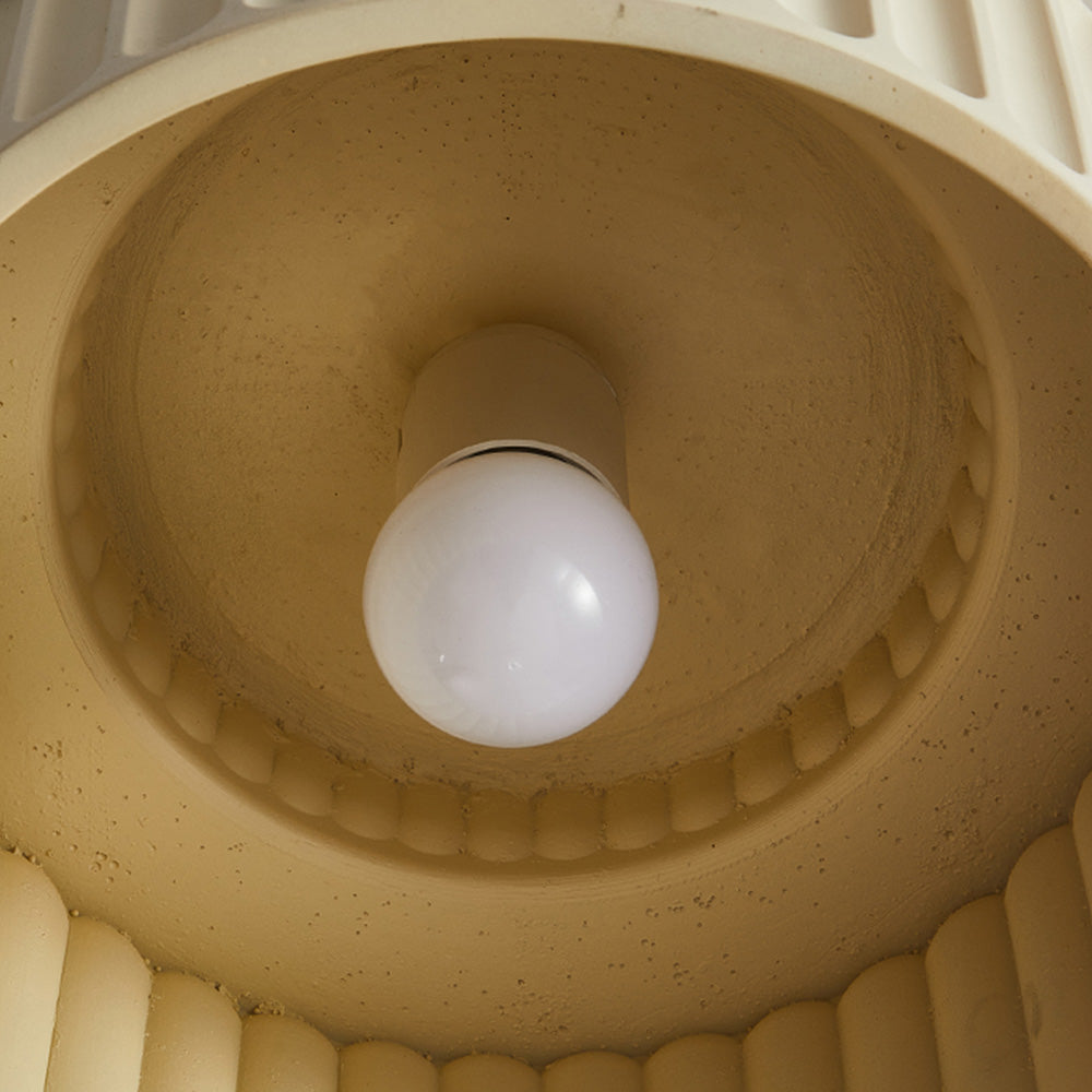 Flush Mount Resin Ceiling Light 10 in White for Low Ceilings Kitchen Hallway Bedroom Dining Room Compact Overhead Fixture E26 Socket