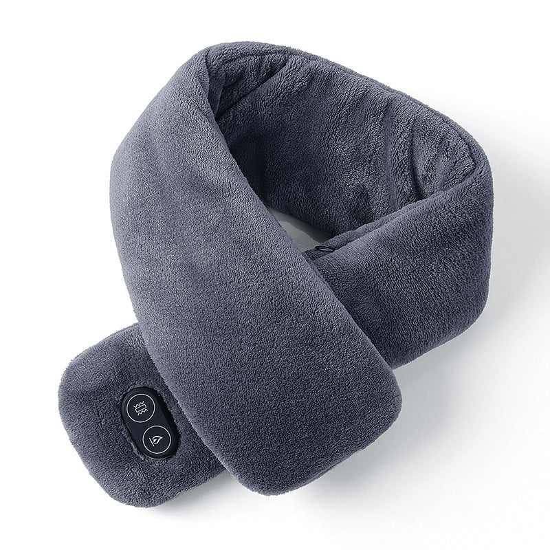 Heated Neck Wrap for Pain Relief & Muscle Relaxation – Soft Fleece Therapy Collar for Shoulders & Cervical Support at Home or Office