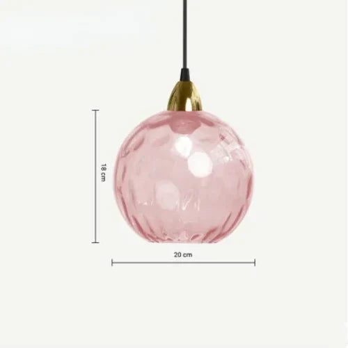 Glass Globe Pendant Light Fixture Modern Hanging Ceiling Lamp for Dining Room Kitchen Island Bedroom Living Room Decorative Suspended